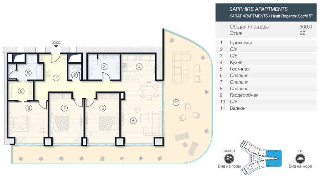 Апартаменты под ключ 300м, KARAT APARTMENTS • Hyatt Regency Sochi