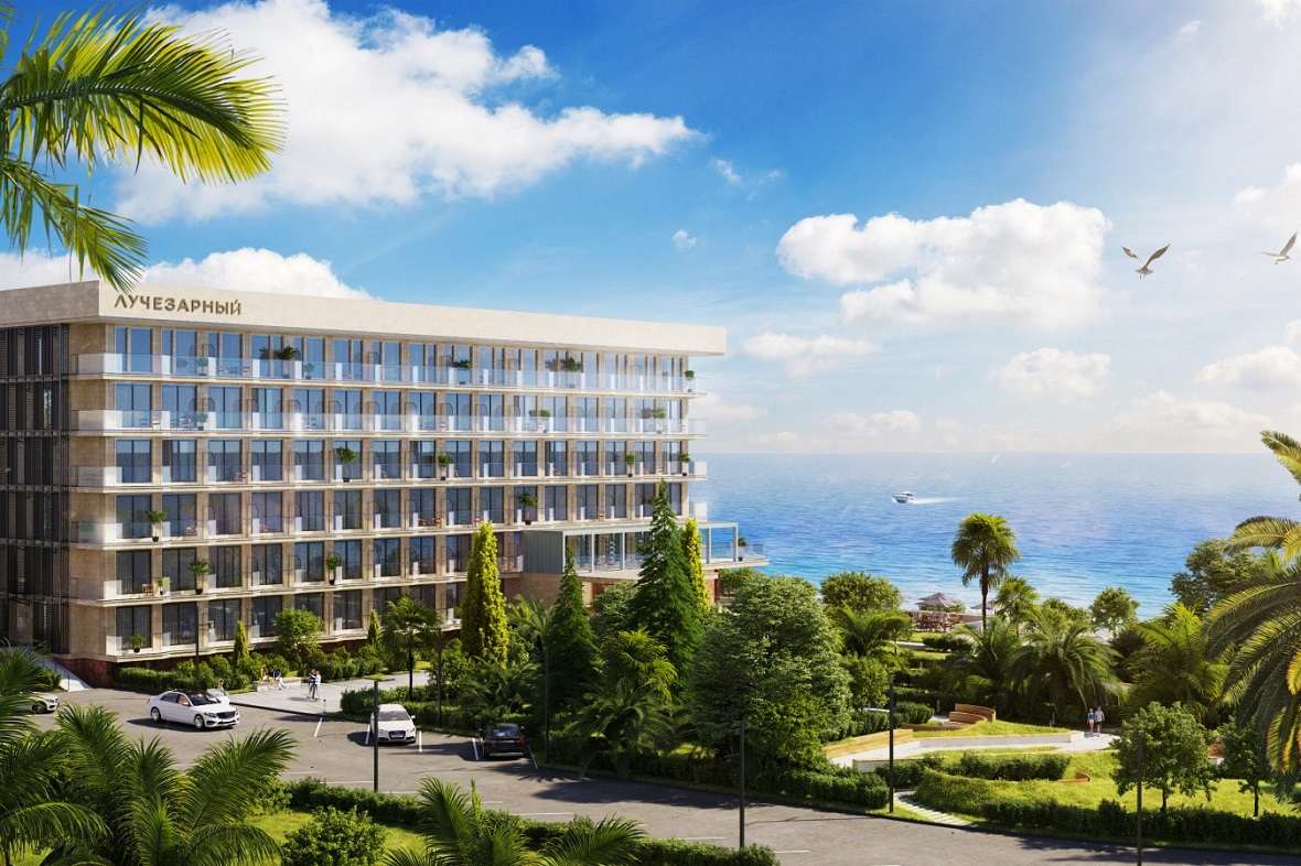 SALE OF ELITE APARTMENTS IN THE APARTMENT COMPLEX LUCHESARNY IN SOCHI, SELLING PREMIUM CLASS APARTMENTS IN SOCHI 30 METERS FROM THE SEA SHORE IN SOCHI, RUSSIA