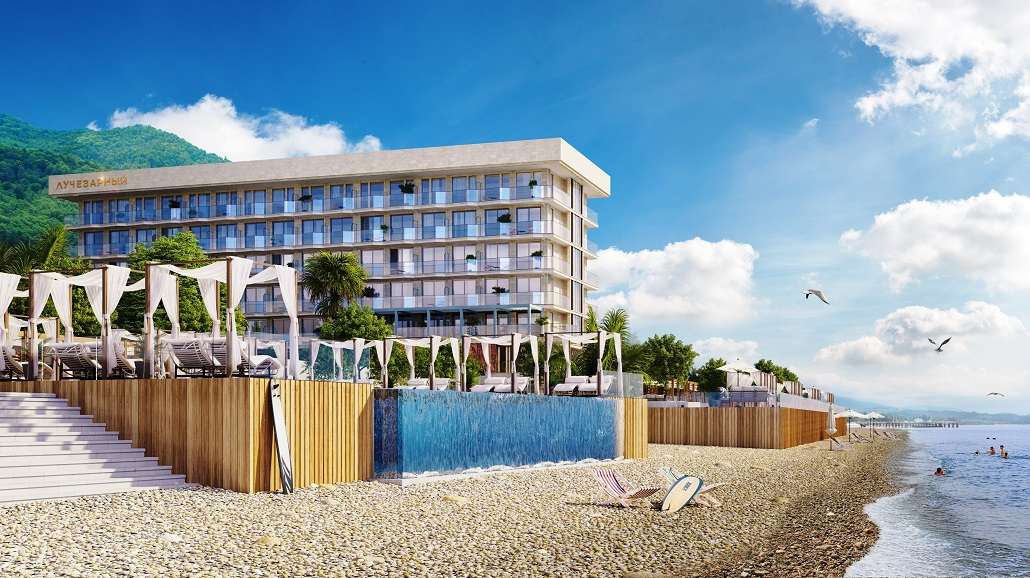 SALE OF ELITE APARTMENTS IN THE APARTMENT COMPLEX LUCHESARNY IN SOCHI, SELLING PREMIUM CLASS APARTMENTS IN SOCHI 30 METERS FROM THE SEA SHORE IN SOCHI, RUSSIA
