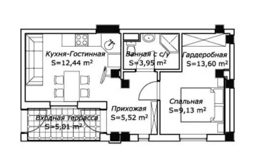 ПЛАНИРОВКИ АПАРТАМЕНТОВ САНТОРИНИ КЛУБ СОЧИ