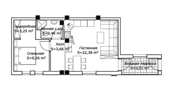 ПЛАНИРОВКИ АПАРТАМЕНТОВ САНТОРИНИ КЛУБ СОЧИ