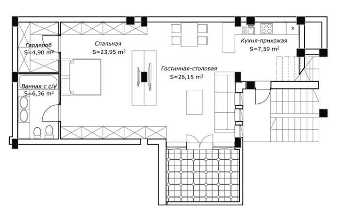 ПЛАНИРОВКИ АПАРТАМЕНТОВ САНТОРИНИ КЛУБ СОЧИ