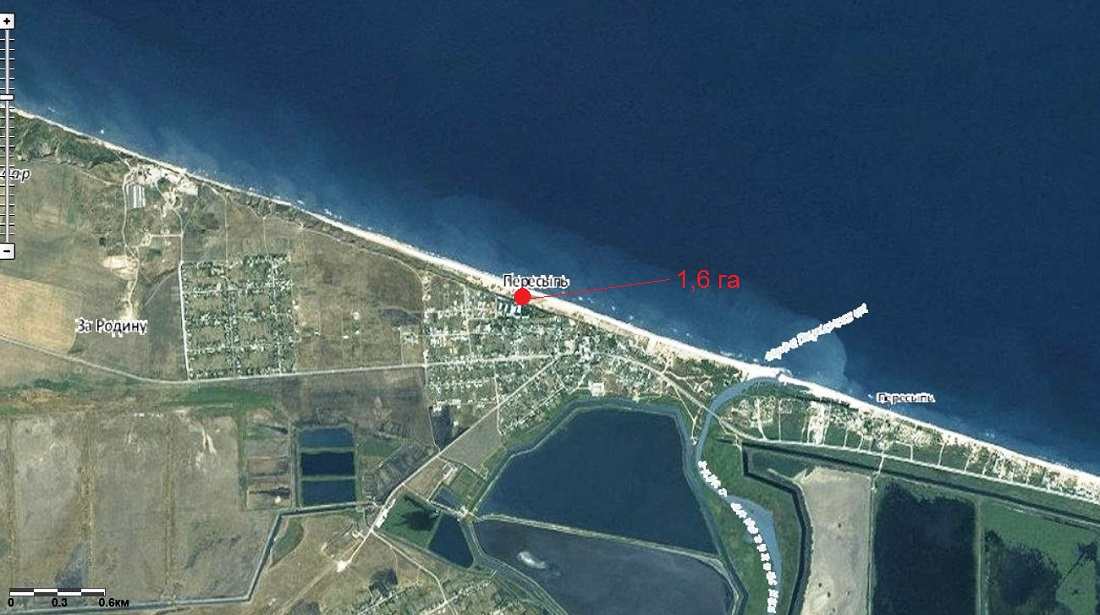 Земельный участок площадью 1,6 гектара на побережье моря