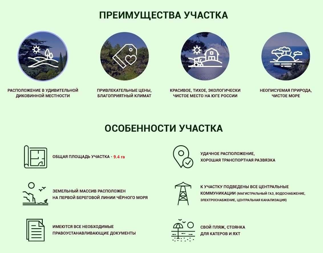 ПРОДАЖА ЗЕМЕЛЬНЫЕ УЧАСТКИ У МОРЯ С ПЛЯЖЕМ ПОД СТРОИТЕЛЬСТВО САНАТОРИЕВ, ПАНСИОНАТОВ, КОТТЕДЖНЫХ ПОСЕЛКОВ, АПАПРТАМЕНТОВ, АПАРТ-ОТЕЛЕЙ, ЯХТ-КЛУБА НА МОРЕ, ОЛЬГИНКА, свой пирс, пляж, стоянка для катеров, ПРОДАЖА САНАТОРНО-КУРОРТНЫЙ КОМПЛЕКС У МОРЯ